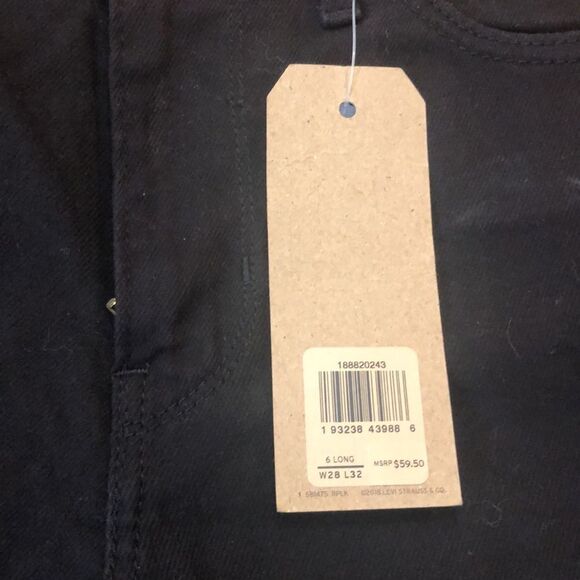 NWT Levi’s 721 High Rise Skinny distressed Black Jeans - Picture 5 of 13